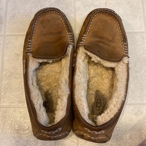 UGG leather moccasin slippers